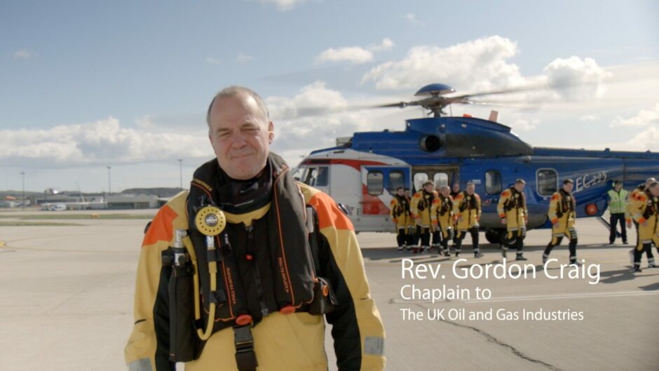 Tomorow's Calling; A new video by the Church of Scotland.

Screengrab showing Rev. Gordon Craig chaplain to The UK Oil and Gas industries