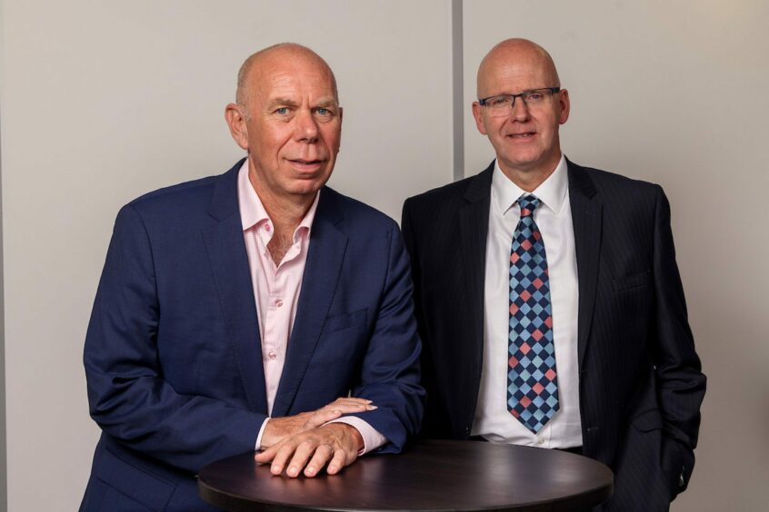 (L-R) Global Underwater Hub chairman Andrew Hodgson and chief executive Neil Gordon.