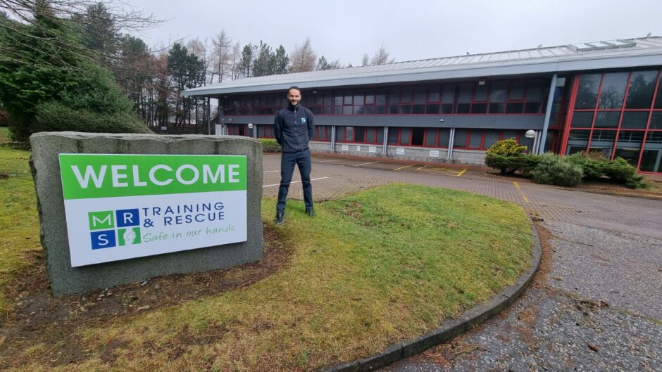Andy Watson, operations manager at MRS Training & Rescue, outside the new Aberdeen facility.