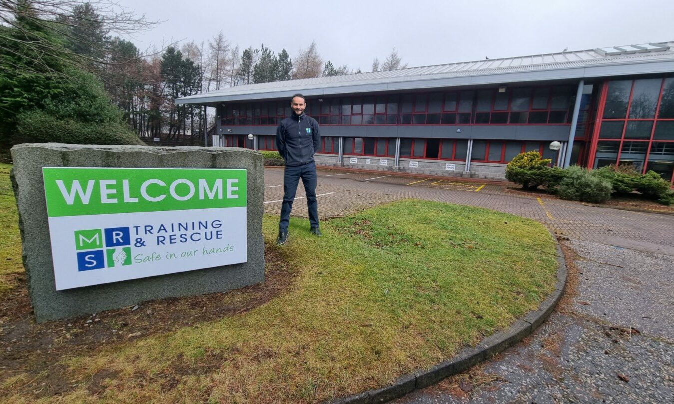 Andy Watson, operations manager at MRS Training & Rescue, outside the new Aberdeen facility.