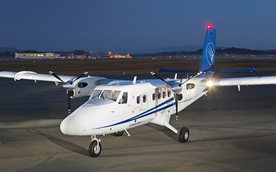 A small aeroplane on a runway