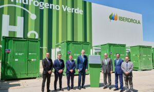 King Felipe VI of Spain at Iberdrola's green hydrogen plant in Puertollano.