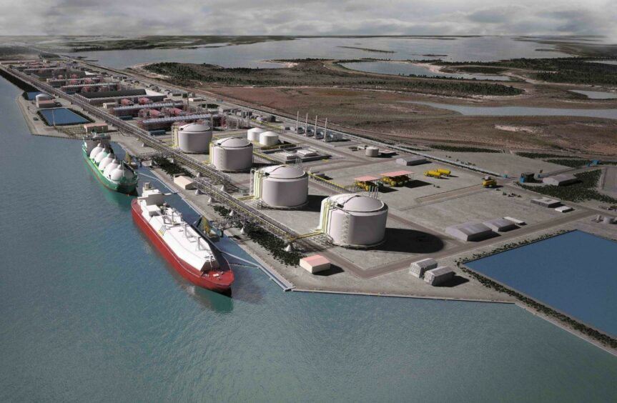 Rendering of Rio Grande LNG.