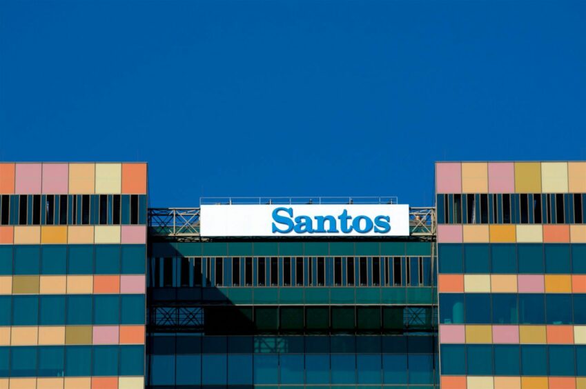 Signage for Santos in Brisbane, Australia.
