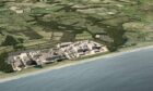 Aerial view of Sizewell C plans.