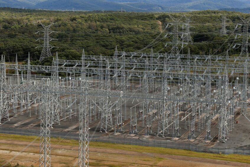 A view of a high voltage switchyard at Eraring Power Station in Eraring, New South Wales, Australia, on Thursday, April 28, 2022. At Eraring Power Station's cavernous turbine hall as much as 6 million tons of coal a year is crushed and loaded into furnaces which reach temperatures of 1,480 degrees Celsius (2,696 Fahrenheit) about enough to melt steel to heat 24-story high water-filled boilers. Photographer: Brendon Thorne/Bloomberg