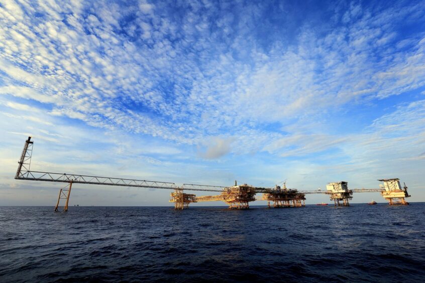 Offshore platform at Erawan, operated by PTTEP, in the Gulf of Thailand.