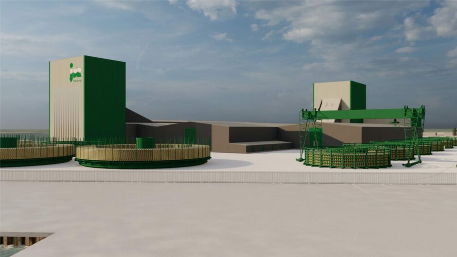 An artist's rendering of the £130m cable manufacturing facility.