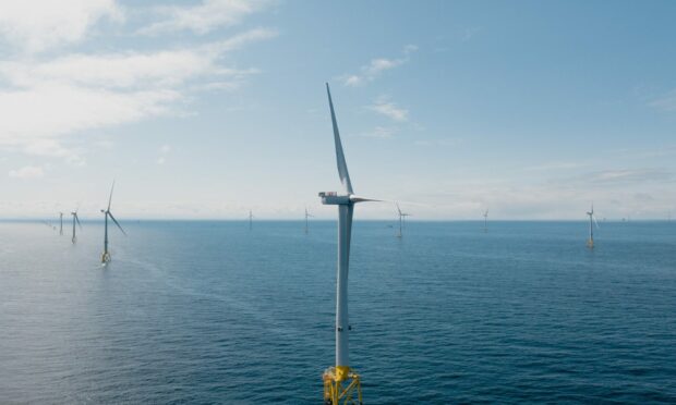 The Moray East Wind Farm, close to the site of the Caledonia project being developed by Ocean Winds.