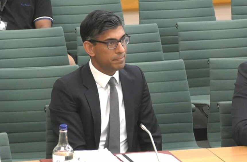 Chancellor Rishi Sunak speaks during a Treasury Committee hearing. 06/06/2022