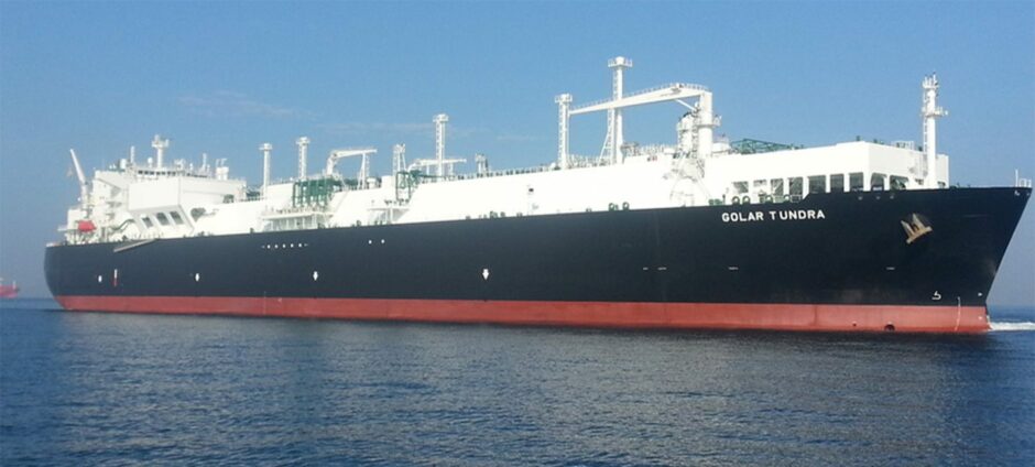 Snam's LNG ship on the water, ahead of Eni's first deliveries