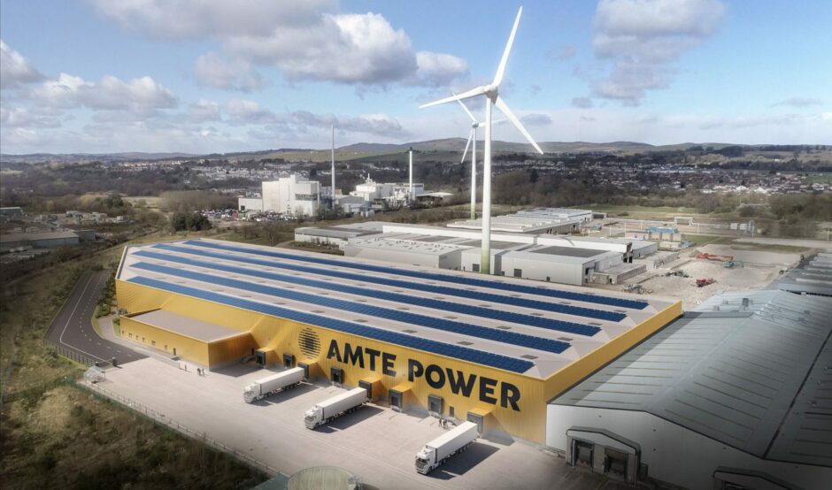 AMTE Power's proposed battery factory in Dundee.