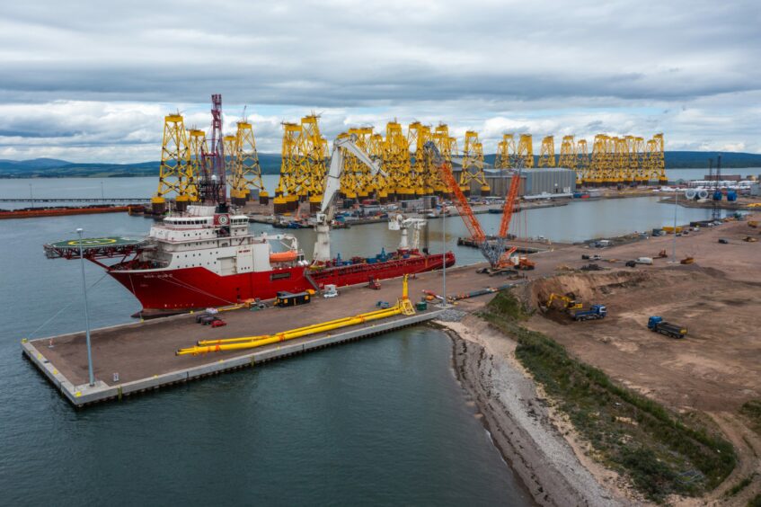 The new quayside at Port of Nigg.