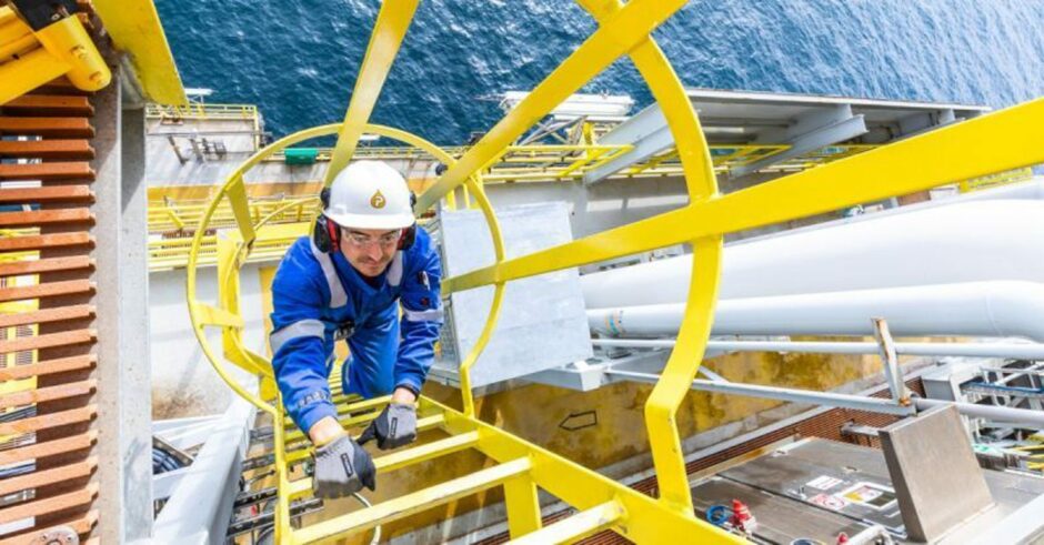 worker on an oil rig