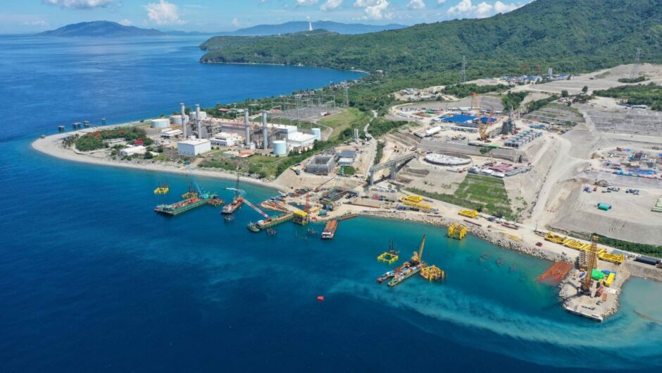 The AG&P LNG import terminal under development in the Philippines.