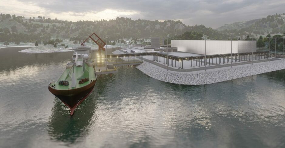 Rendering of the Errai terminal. Finnmark, Norway.