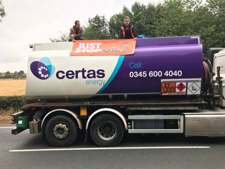 Just Stop Oil protestors forming roadblocks in Essex and Warwickshire.