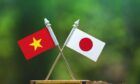 Japan (right) and Vietnam (left) flags