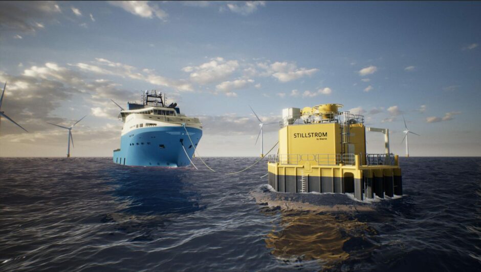 Rendering of the Stillstrom charging buoy system.