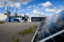 Solar PV and electrolyser system at Siemens Energy's Zero Emission Hydrogen Turbine Center (ZEHTC). Finspang, Sweden.