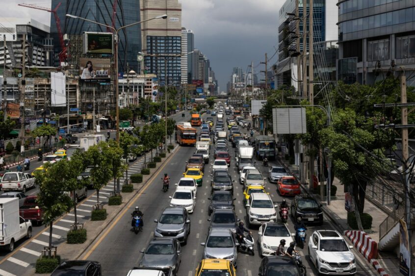 Morning traffic at Klong Toei area in Bangkok, Thailand, on Tuesday, April 26, 2022. Photographer: Luke Duggleby/Bloomberg