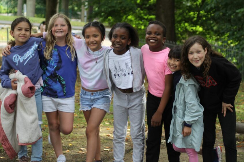 Pupils of the International School Aberdeen.