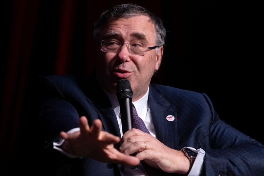 Patrick Pouyanne, chief executive officer of TotalEnergies SE, during a panel session at the Paris Air Forum in Paris, France, on Tuesday, June 7, 2022.