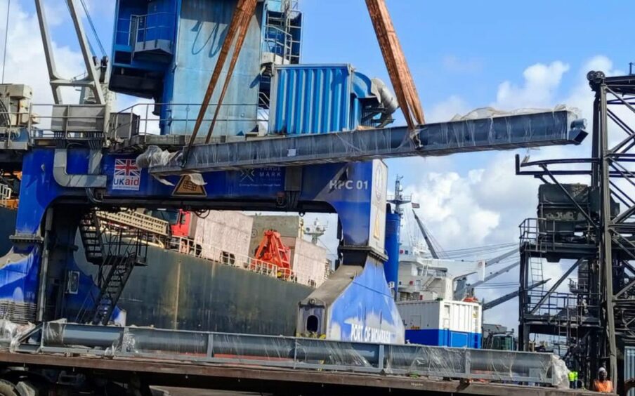 Industrial scene at a port