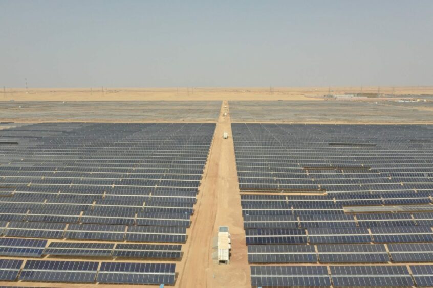 Solar plant in desert