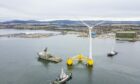 WindFloat turbine in Port of Cromarty Firth.