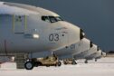 Undated handout photo issued by the  Royal Air Force of the Poseidon Line at RAF Lossiemouth on a snowy morning.
