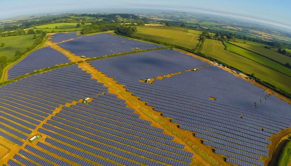 Shotwick Solar Park. Deeside, Wales.