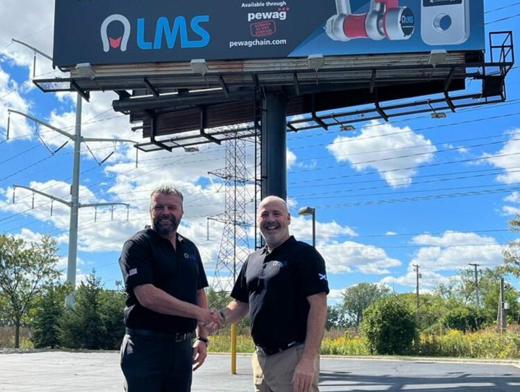 Wayne Lacey (Business Development Manager ? Americas) is welcomed to the LMS team by Kirk Anderson (Managing Director).