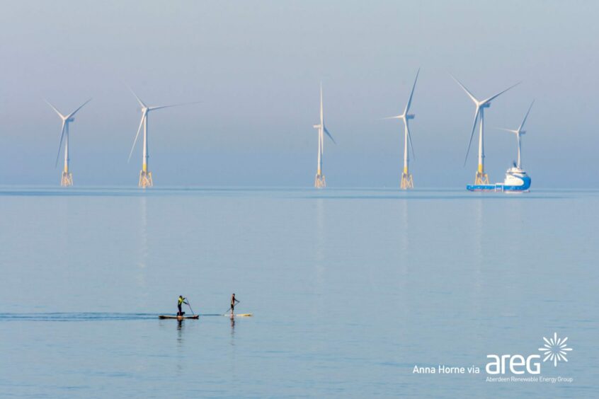 The Aberdeen Bay offshore wind farm.