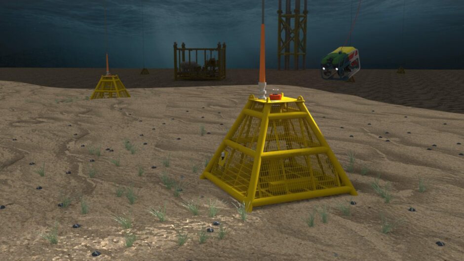 Seabed rendering of Aquaterra's CCS integrity system.