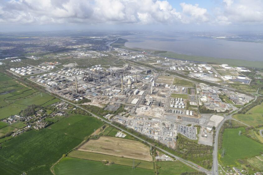 The Stanlow refinery complex.