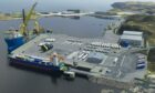 Artist's impression of Stornoway's new Deep Water Terminal which has been under construction.