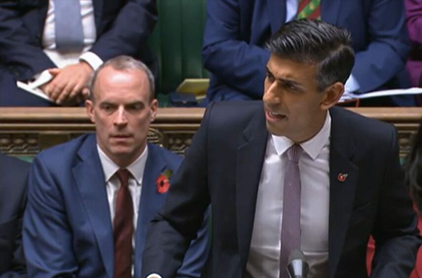 Prime Minister Rishi Sunak speaking during PMQs. 09/11/2022