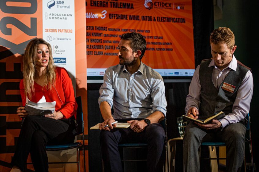 From left to right: Sarah Knight, Robert Clark and Dr Alexander Quayle