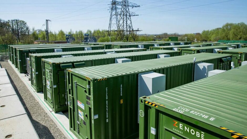 Zenobe's 100MW battery site in Capenhurst, UK.