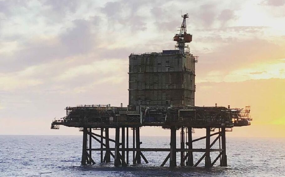 BP's Miller platform, which was decommissioned in 2017.
