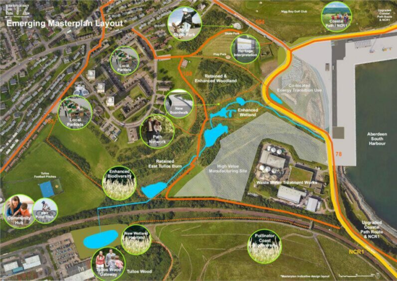 This map showing an array of potential projects around Torry was recently unveiled.
