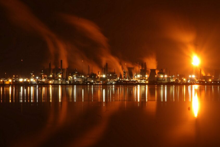 Flaring from the Ineos Grangemouth plant captured by local Andy Willo.