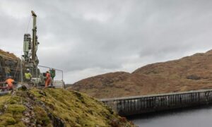 A 70m-deep bore hole is being drilled at the Cruachan site.