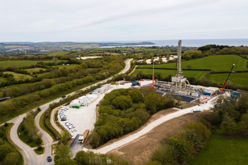 File photo of Geothermal drilling at the Eden Project. Cornwall.