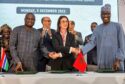Despite scepticism around the plan, countries along the proposed gas pipeline route from Nigeria to Morocco continue to sign up.  Picture shows; Nigeria and Morocco sign up more countries to the NMGP project. Rabat, Morocco. Supplied by NNPC Date; 05/12/2022