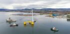 A floating offshore wind turbine at the Port of Cromarty Firth