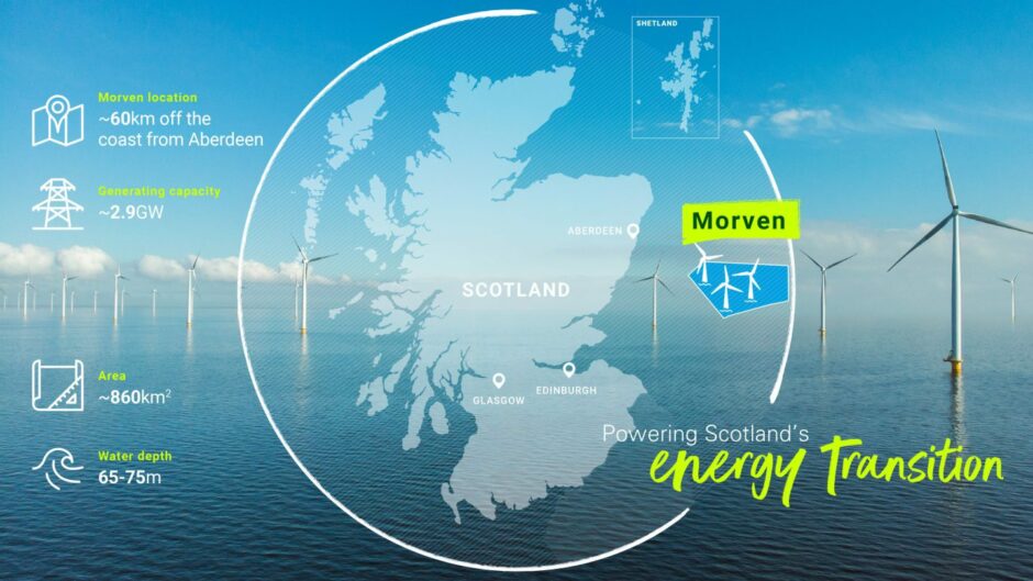 Factsheet for BP-EnBW Morven wind farm, secured as part of ScotWind