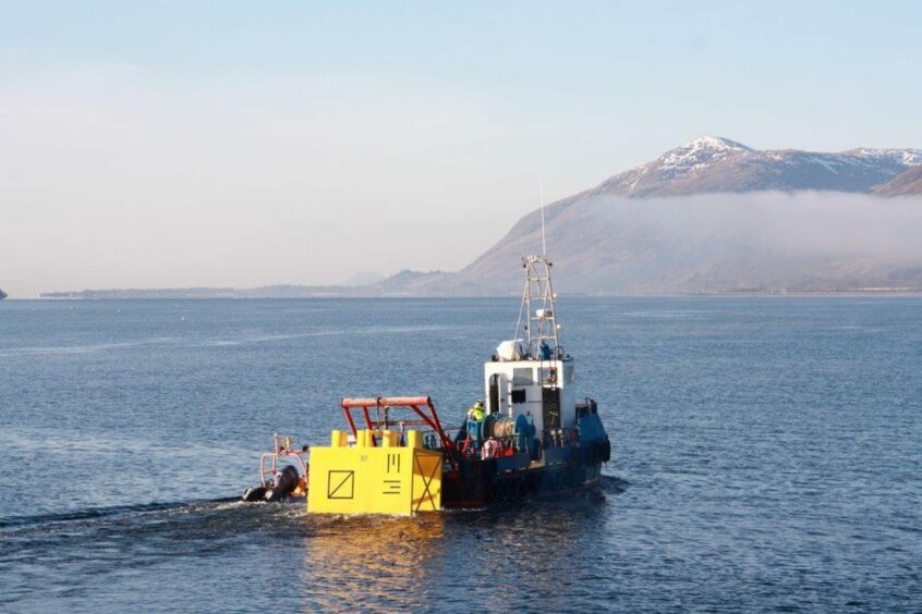 Subsea trials on Loch Linnhe. Fort William.