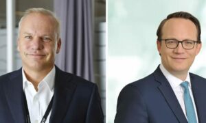 Anders Opedal (left), Equinor's CEO and president, and Markus Krebber, CEO of RWE.